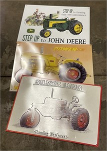 (N) 3 Metal Tractor Signs (bidding on one times