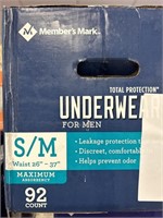 MM mens underwear S/M 92ct