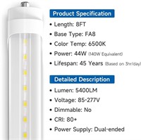 2PK 8' SHINESTAR LED Bulbs