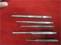 (5)Vintage Snap-on tools punches.