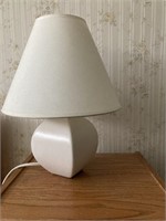 Small White Ceramic Base Table Lamp