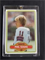 TOPPS 1980 PHIL SIMMS ROOKIE