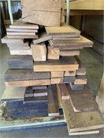 Stack of hardwood cut offs-NOT THE CART