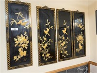 Set of Oriental Wall Pictures and Set of Floral