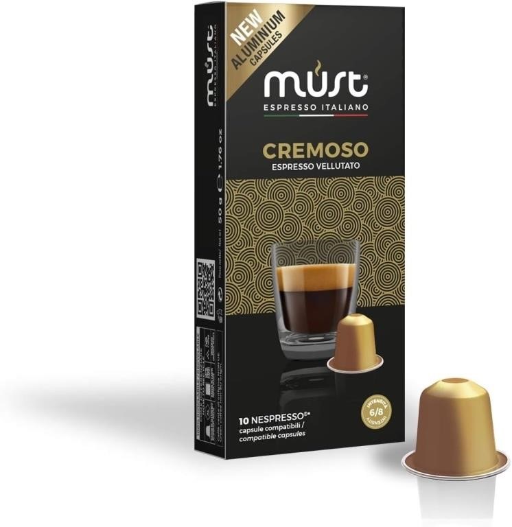 Sealed - MUST, 100 Coffee Capsules in 100% Recycla