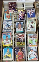3 ROW BOX OF ASSORTED SPORTS TRADING CARDS