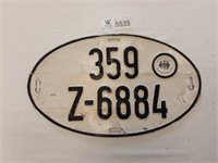 License Plate Germany Oval