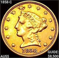 1858-C $2.50 Gold Quarter Eagle