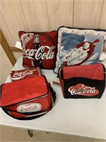 Coca-Cola pillows, coolers