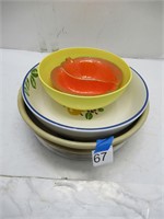 assorted serving dishes