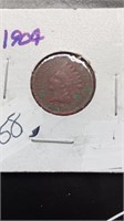 1904 Indian Head Penny Has Corrosion