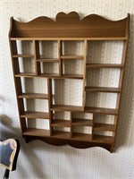 Vintage Wooden Display Wall Shelf