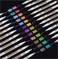 A3697  Shuttle Art Metallic Marker Pens 24 Colors