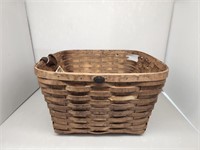 Vintage Peterboro Basket Co Square Laundry Basket