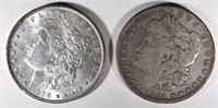 1896 BU & 1894-S FINE MORGAN