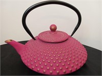 Vintage Japanese Cast Iron Teapot Hobnail Copper