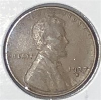 1937-S Lincoln Cent Fine