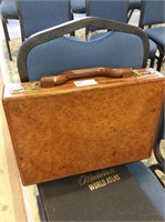 Vintage wooden briefcase