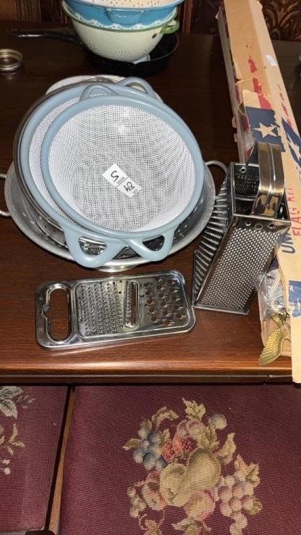 Lot of Strainers and Graters