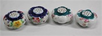 4 Pc Vintage Porcelain Salt & Pepper Shakers