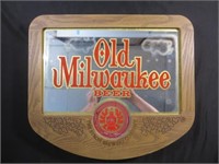 *Old Milwaukee Beer Plastic Framed Mirror 19-1/4"