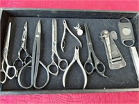 LOT OF VARIOUS SCISSORS AND INSTRUMENTAL TOOLS