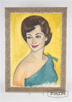 Framed Portrait of a Woman on Board Circa 1960s