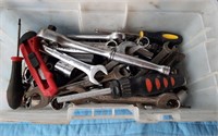 Bin Full of Assorted Tools