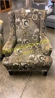 Brown floral chair