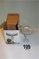 Diamond Point Tall Footed Compote