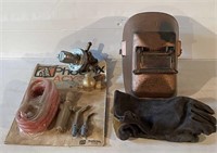 Welder's Mask, Gloves + Supplies