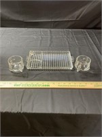 12 Snack set trays and 12 cups