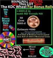 1-10 FREE BU RED Penny rolls with win of this 2005