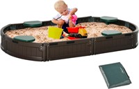 $100  Outsunny Kids Outdoor Sandbox with Cover Gar