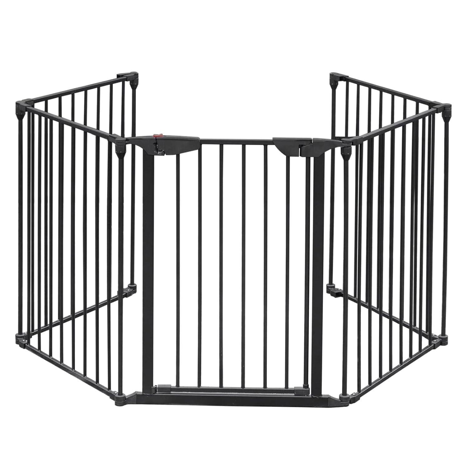 $115  Bonnlo 120-Inch 5-Panel Baby Gate, Black