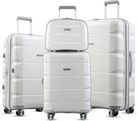 LUGGEX White Luggage Sets 3