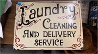 11x15 metal laundry sign