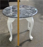 Wood painted accent table  25x22x22.5