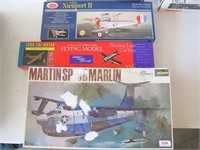 Lot of Three Airplane Model Kits