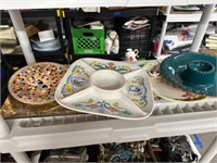 Lot of  Divided Serving Trays and more