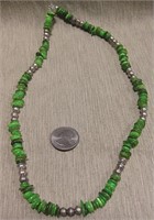 SW Sterling Green Mother of Pearl Necklace