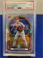 2023 Bowman Chrome ROY Fav  Nolan Gorman  PSA 9