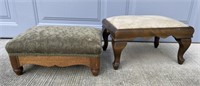 Two Wood Frame Foot stools