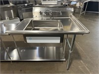 New 36” Right Soiled Side Dish Table w Faucet