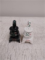 Potbelly stove salt and pepper shakers