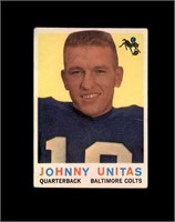 1959 Topps #1 Johnny Unitas VG to VG-EX+