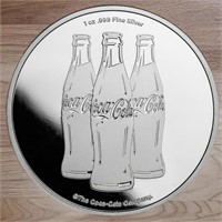 1 oz Coca Cola Pure Silver .999 Round