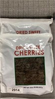 Two bags of dried sweet cherries 32 oz