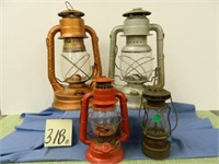 4 Dietz Lanterns (1 As Is)