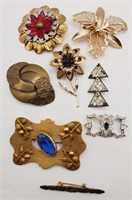 (L) vtg Brooches - Floral (1-1/2" to 3")!